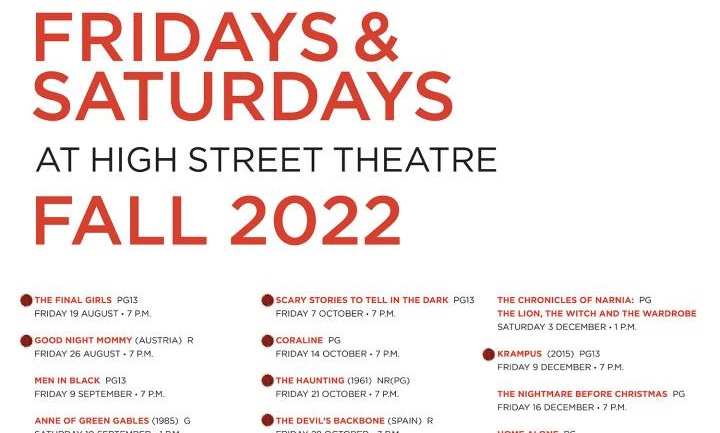 Fridays & Saturdays at High Street Theatre Fall 2022