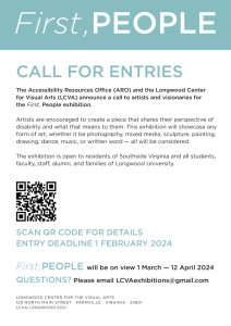 Longwood Center for the Visual Arts First, PEOPLE Call for Entries