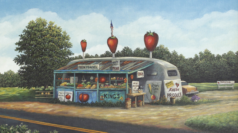 Bagley Fruit Stand painting